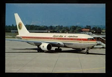 Aviation Airplane Airline postcard P.I. #416 Boeing 767 266 Egypt Air