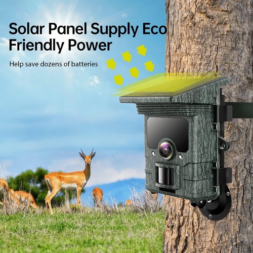 Solar Powered 4K 85MP Trail Camera WiFi Bluetooth Hunting for Wildlife Trace - Picture 6 of 10