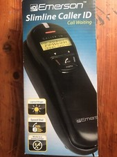 Emerson Slimline Caller ID Phone EM-2517 Original Box-Manual-Lg Button-Wires