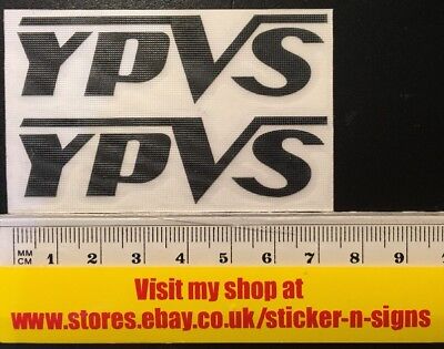 2x Silver YPVS Sticker Decal 70mm  X 20mm Stickers Decal