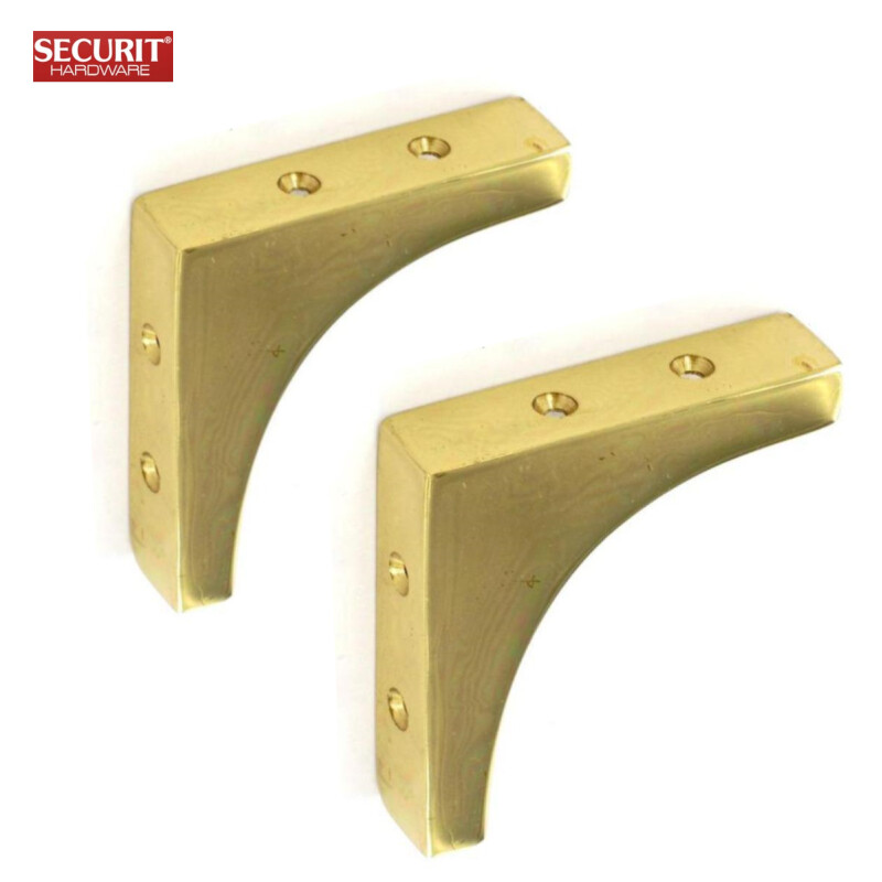 Brass Chest Corners Solid Decorative Antique Style Corner Protectors 50mm Pair