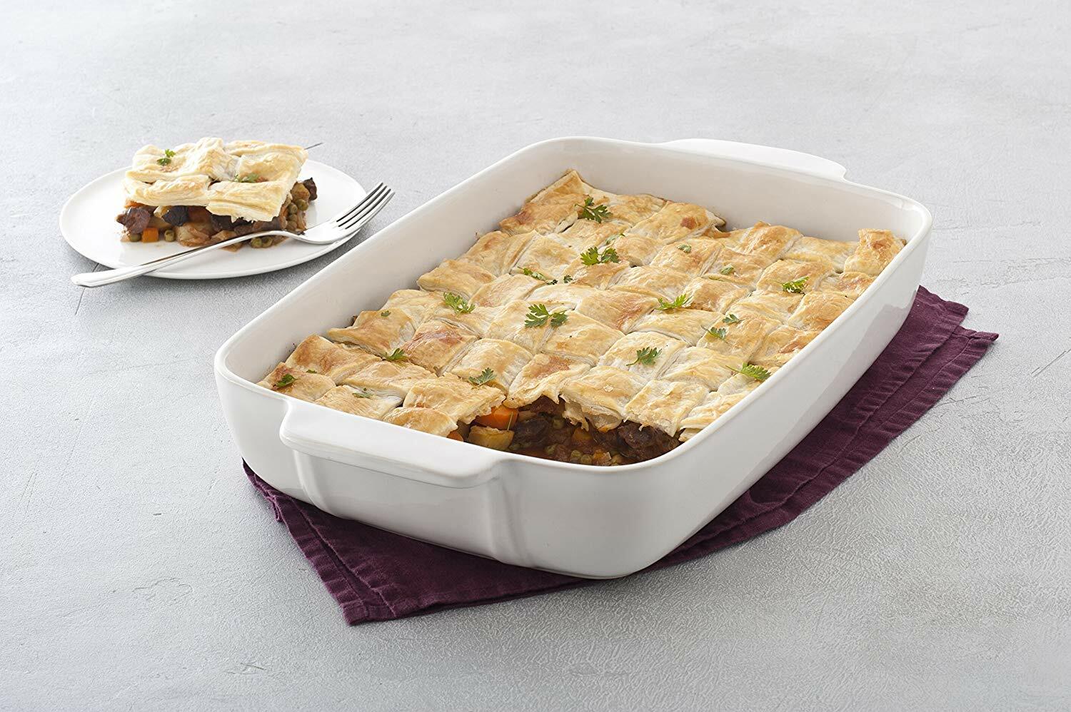 PIROFILA TEGAME TEGLIA RETT. CERAMICA BIANCO DA FORNO CM.35,5x23x8H PYREX 2 2024