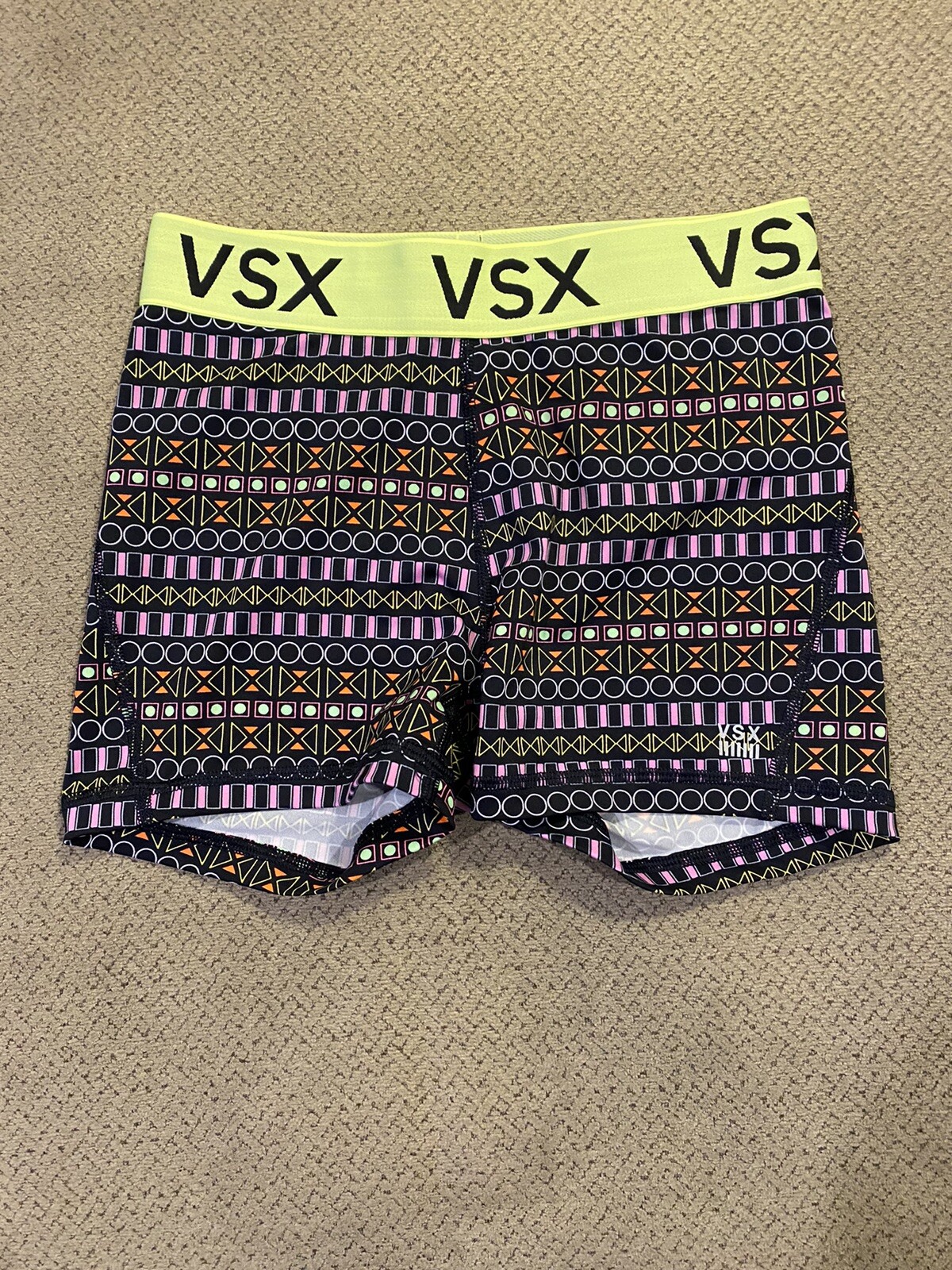Womens Victoria Secret Colorful Spandex Compression Biker Shorts XS-image