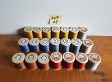 Lot ancien fil Thiriez DMC ancienne mercerie aiguille bobine coton extra singer