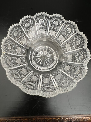 Bohemian 500PK Hand Cut Lead Crystal Pedestal Dish Candy Bowl