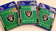 NFL Oakland Raiders Foam Coasters, New Case of 24 Coasters 
