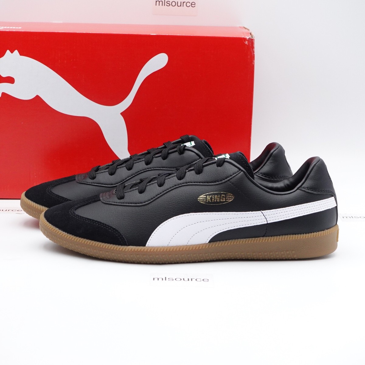 Size 11 Men's PUMA King 21 IT Indoor Soccer Shoes 106696-01 Black