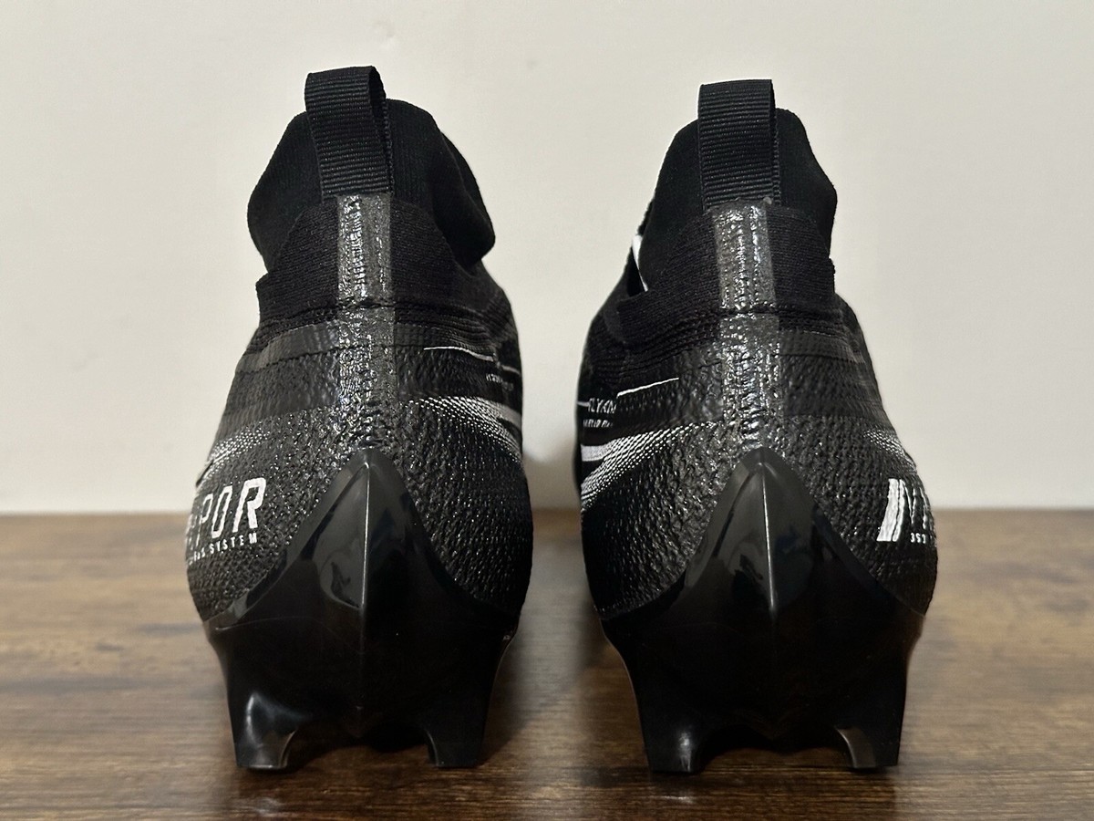 Nike Vapor Edge Elite 360 Flyknit Black Football CV6317-001 Men Sz 12.5 Wide New Nike Men Vapor Edge Elite 360 Flyknit Black Football Cleats  main image 2