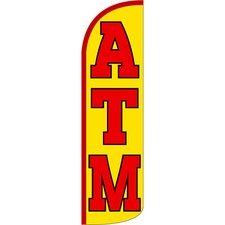 ATM 3 ft X 11 1/2 ft Windless Swooper Flag Flag Only 