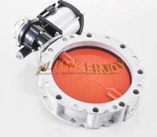 1PCS NEW DN250 Pneumatic powder Cement double flanged butterfly valve