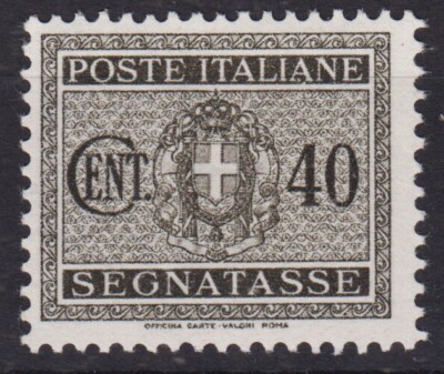KINGDOM 1934 TAX MARKER COAT OF ARMS FIL. G.I MNH 40 CENT CROWN**