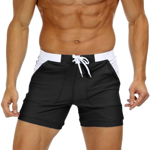 Mens Swimwear Swim Trunks Quick Dry Mesh Lining Beach Shorts Square Board Shorts - 第 18/60 張圖片