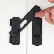 3 Packs Flip Latch Gate Latches,3.93” x 2.75” Matte Black Safety Door Lock for 