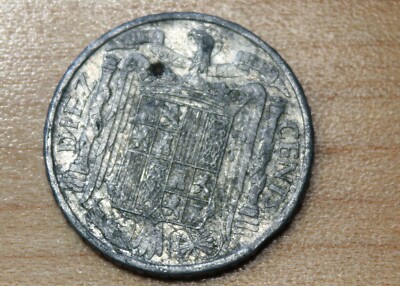 1953年 スペイン エラー 1953 Spain 10 Centimos Clip Error | eBay