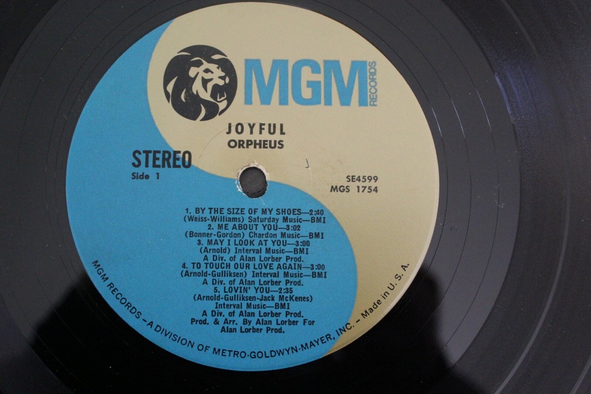 ORPHEUSオルゴール Yesterday・My Way ORPHEUS - JOYFUL - MGM RECORDS - SE 4599 - RELEASED 1968