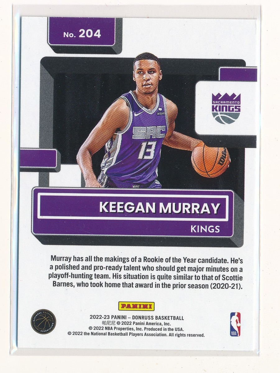 KEEGAN MURRAY 2022-23 DONRUSS HOLO GREEN LASER RC RATED ROOKIE