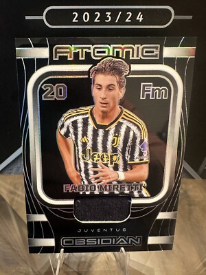 Fabio Miretti 2023-24 Panini Obsidian /199 Atomic Patch Relic AM-FM Juventus