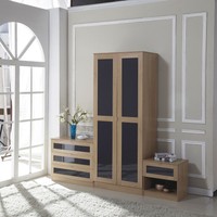 Bedroom Furniture Set Wardrobe Drawers Bedside Chest 3 Piece Gloss Cabinet Wood Bedroom Furniture Set Wardrobe Drawers Bedside Chest 3 Piece Gloss Cabinet Wood