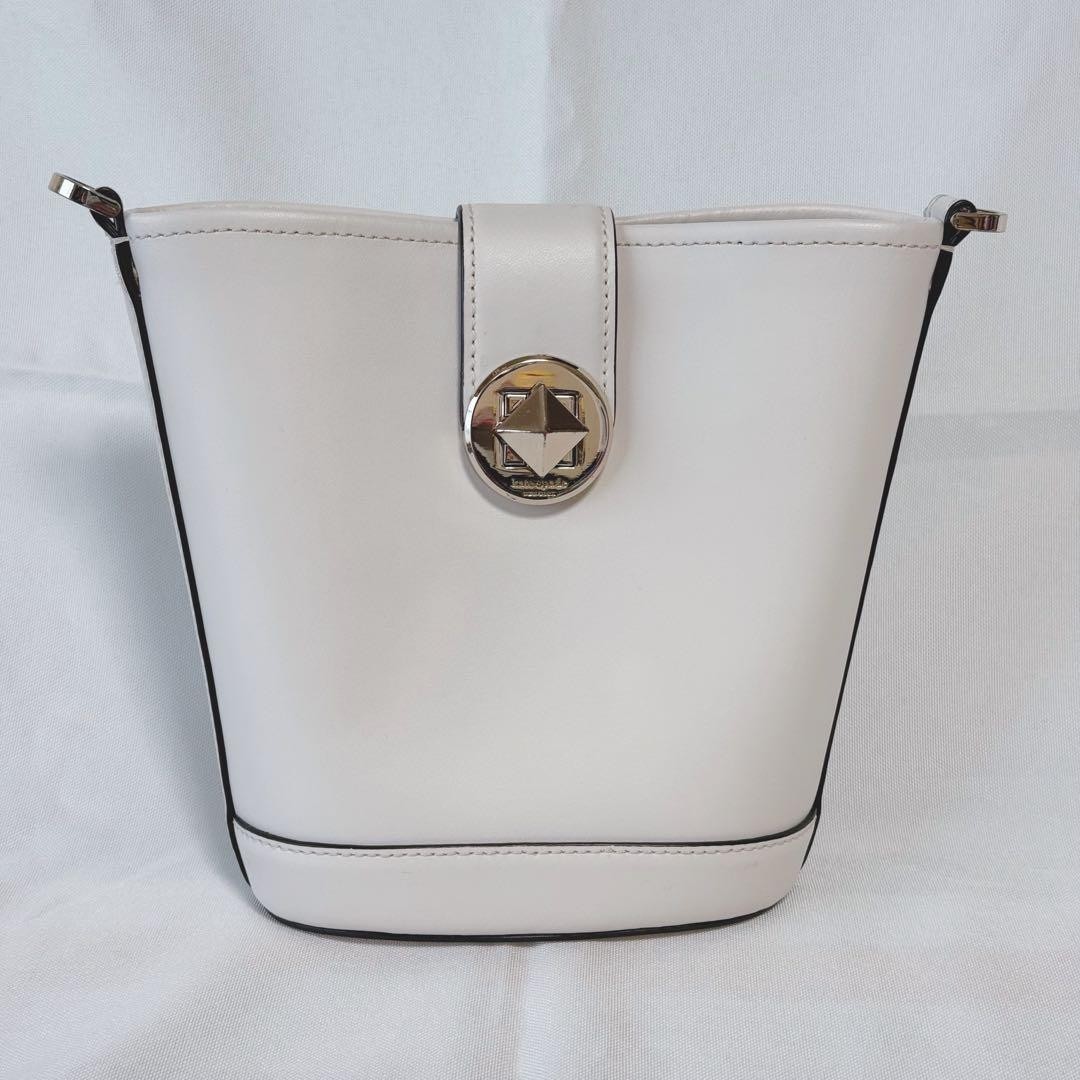 Kate Spade Audrey Leather Shoulder Bag Beige 2Way Crossbody Women's Authentic thumbnail 2