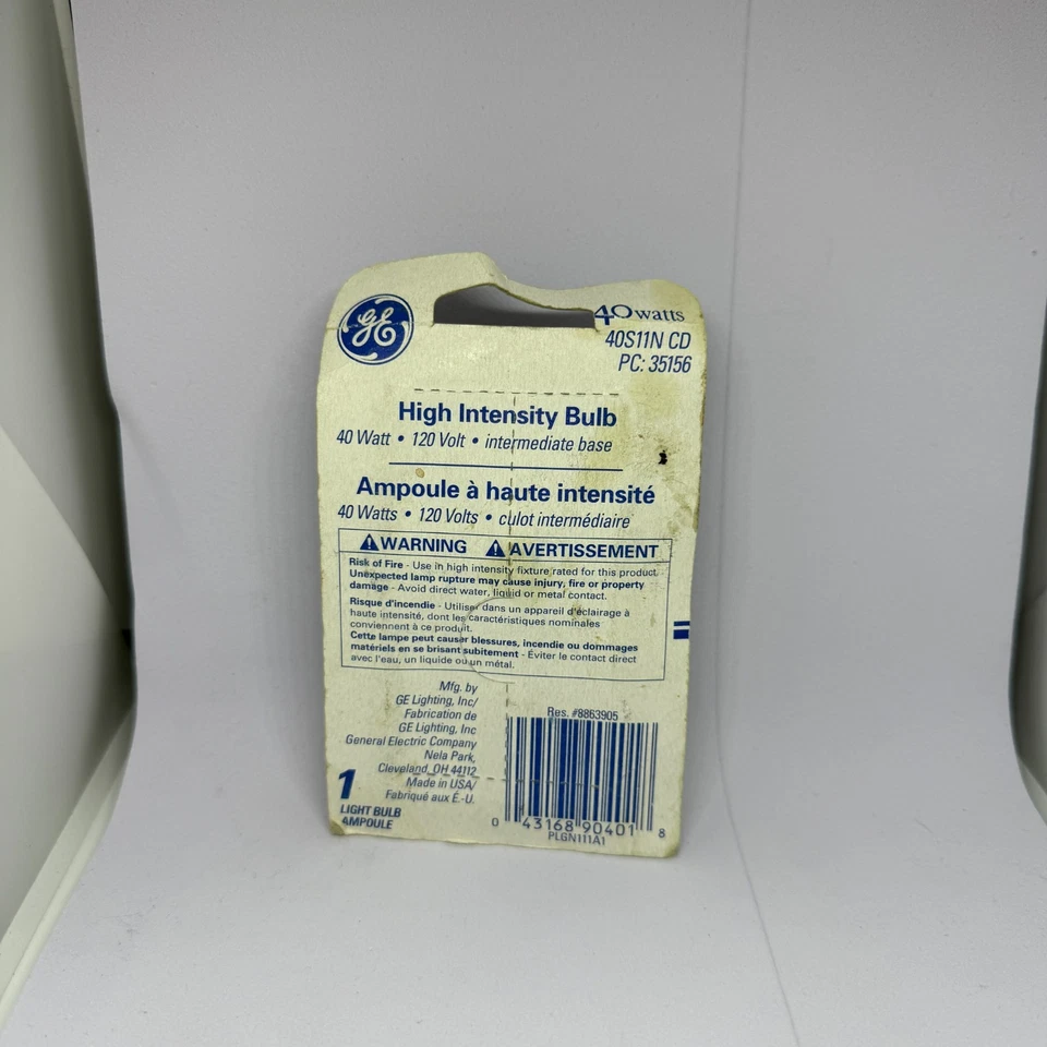 GE High Intensity 40 Watt Light Bulb 120 Watts S11 40S11N Made in the USA - Image 2 of 2