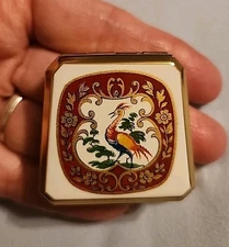 Vintage Stratton Contact Lens Case Made in England – Gold-Tone Brass with Mirror