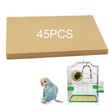45 Pcs Bird cage Liner Paper, 11 x 17 inch Gravel Liner Paper for Bird Cage, ...