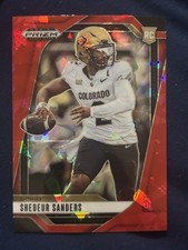 2025 Panini Prizm Shedeur Sanders Rookie Red Cracked Ice #19 Colorado