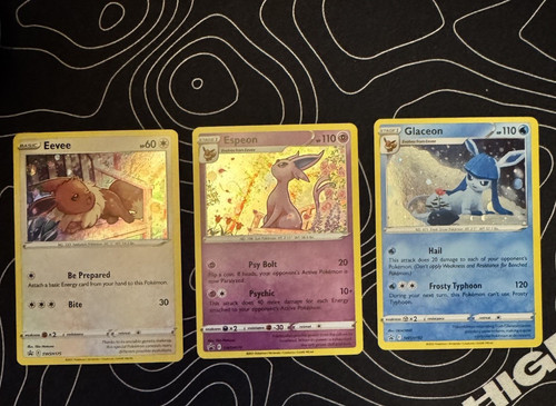 Pokemon TCG SWSH Black Star Promo Holo 3-Card Lot Eevee/Espeon/Glaceon SWSH173-…