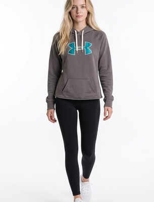 Under Armour Hoodie Women s Gray Sz Medium Storm Pullover Long Sleeve Loose Fit