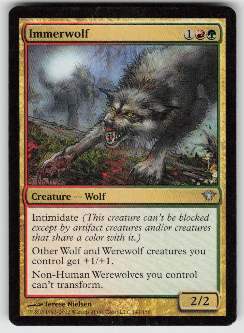 Immerwolf Uncommon Dark Ascension 141 MTG Moderately Played 2012