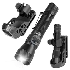 UltraFire E5 1350 Lumens USB-C Rechargeable Tactical Flashlight with Holster
