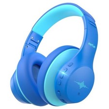 K4NC Active Noise Cancelling Headphones for Kids,120H Playtime Blue Light Blue