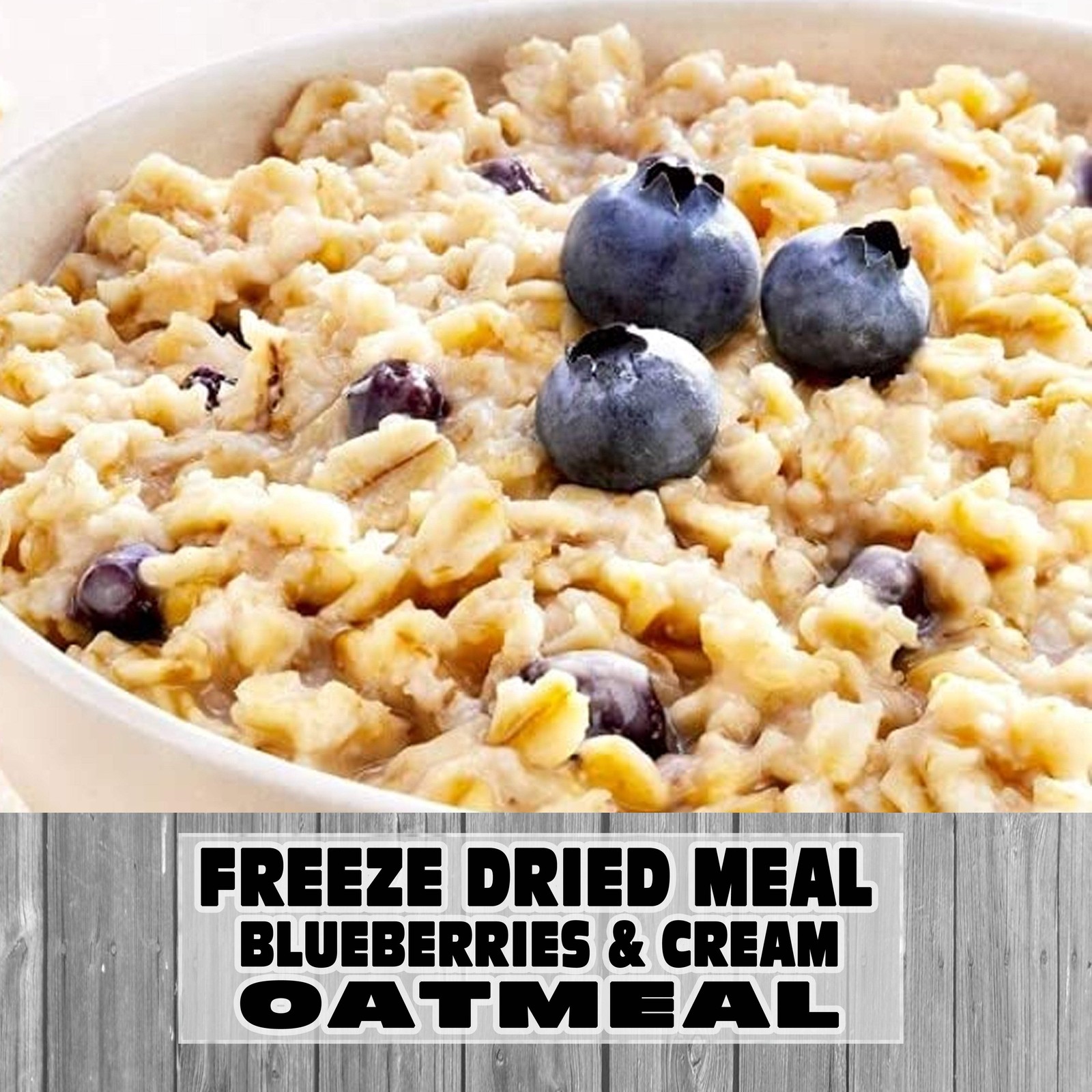 Freeze Dried Meal Pouch - . Breakfast - Oatmeal - Blueberries and Cream Oatmeal