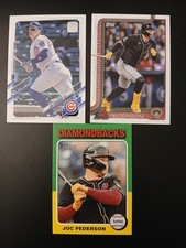 Lot of three Joc Pederson baseball cards (Topps and Heritage) 