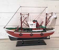 MODELLINI PESCHERECCI LEGNO COLOR COLLEZIONE MARE ARREDAMENTO MARINO IDEA REGALO