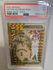 2024-25 Panini Mosaic - Bank Shot Victor Wembanyama #20 Gold Mosaic Prizm /10