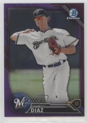 2016 Bowman Chrome Prospects Purple Refractor 51/250 Isan Diaz #BCP232 t6r