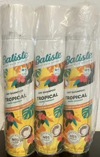 3 PACK Batiste Dry Shampoo Tropical Fragrance 3.81 oz EACH SEALED