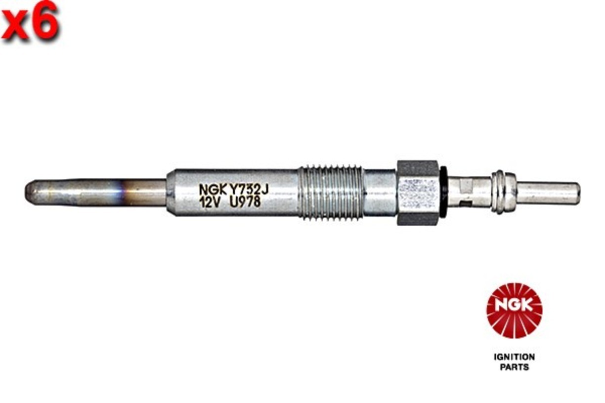 NGK 6x Glow Plug For AUDI DACIA FORD MITSUBISHI NISSAN OPEL VW 90-18 7700111323