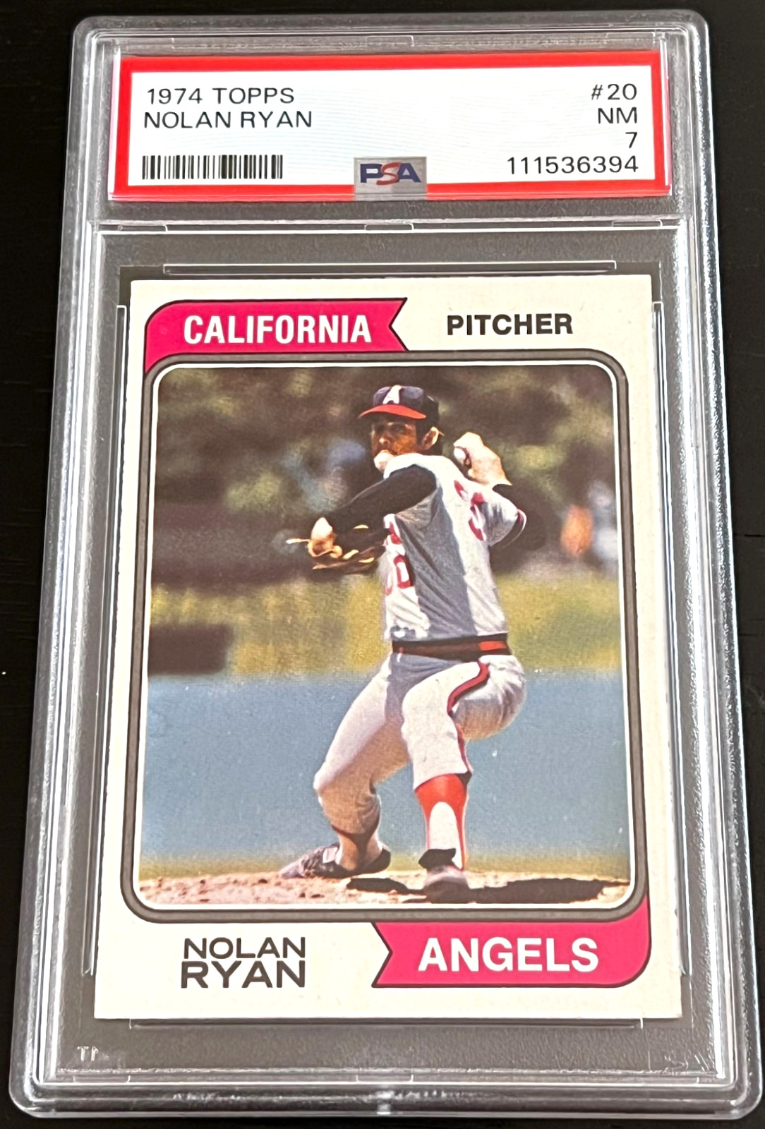 1974 TOPPS #20 NOLAN RYAN PSA 7 NEW SLAB - WE COMBINE SHIPPING