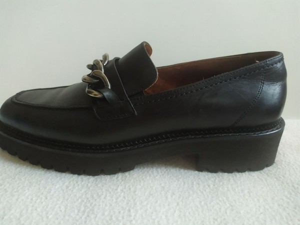 Women Paul Green Loafers Black Leather 39.5