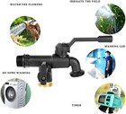 Double Outdoor Faucet outside Tap Garden Water Faucet Wall Mouted 1/2" Inlet One