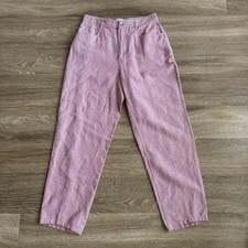 Talbots Gingham Plaid Pants Pink Women  s Petite 8