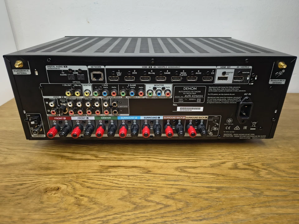 Denon AVR-X2500H 7.2 AV-Receiver, Dolby Atmos, dtsX, WLAN, Bluetooth, Spotify - Bild 4 von 4