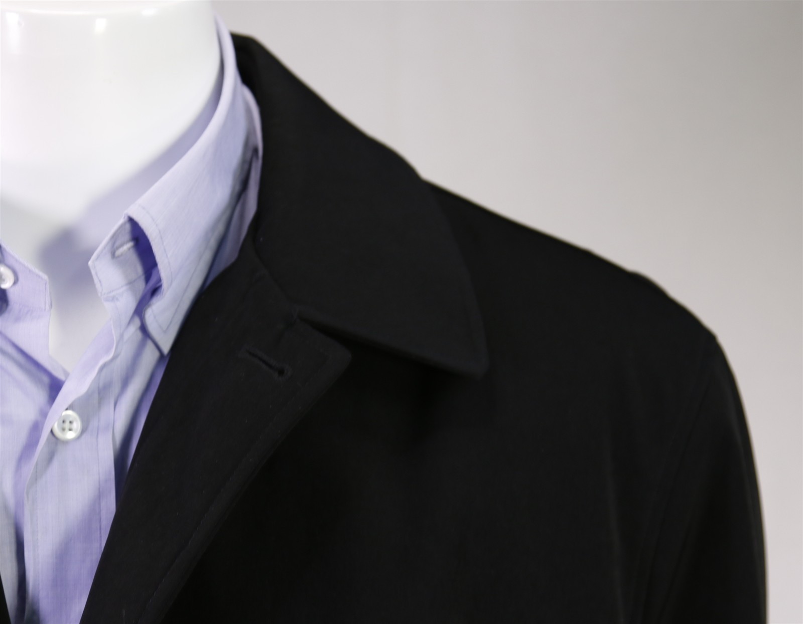 Ike Behar Black Button Front Microfiber Jacket w/… - image 4