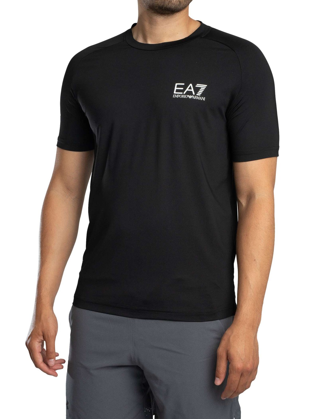 EA7 Ventus 7 Chest Logo T-Shirt, Black - M