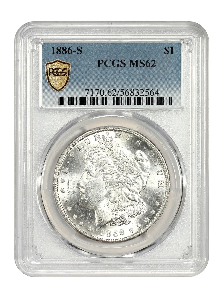 1886 Morgan Silver Dollar MS62モルガンダラー118 1886 Morgan Silver
