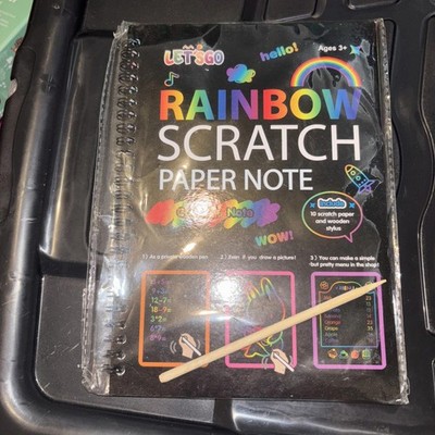 Let's Go Regenbogen Kratzpapier Notiz - Spaß ab 3+ Jahren
