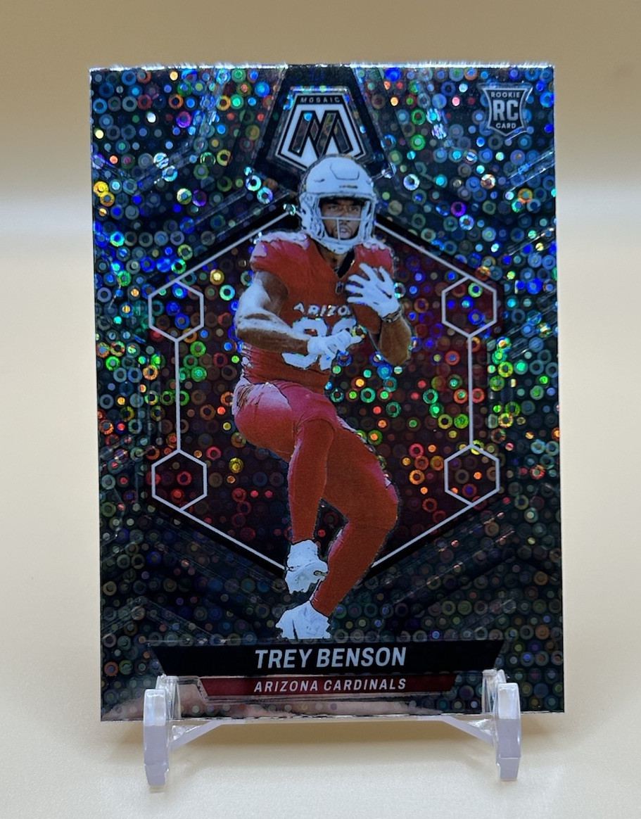 🔥Trey Benson ROOKIE SILVER DISCO #360 - 2024 Panini Mosaic Cardinals (RC)(SP)🔥