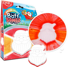- Large Santa Bath Bomb, Magically Creates Colourful Special Effect, Baff Bomb f